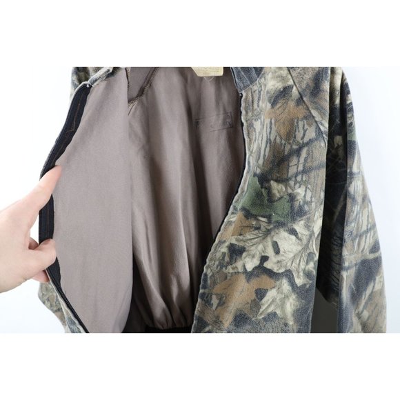 Vintage 90s Scent Lok Mens Medium Distressed Camouflage Chamois Cloth Jacket USA - Picture 4 of 9